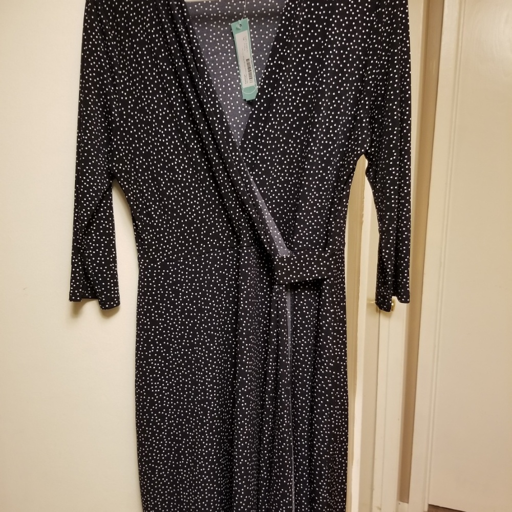 Kaileigh-Meesh Faux Wrap Knit Dress